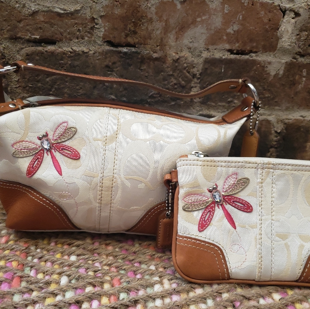 Coach handbag and wristlet